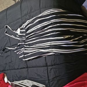 Pin strip jump suit